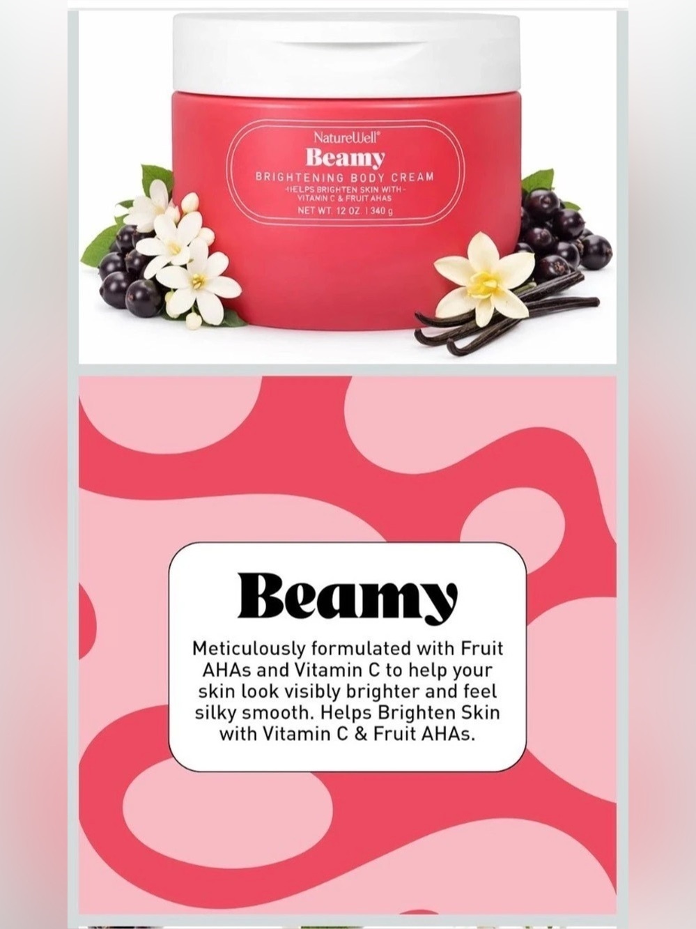 NatureWell Beamy Brightening Body Cream Brightening Body Cream Pink NWT